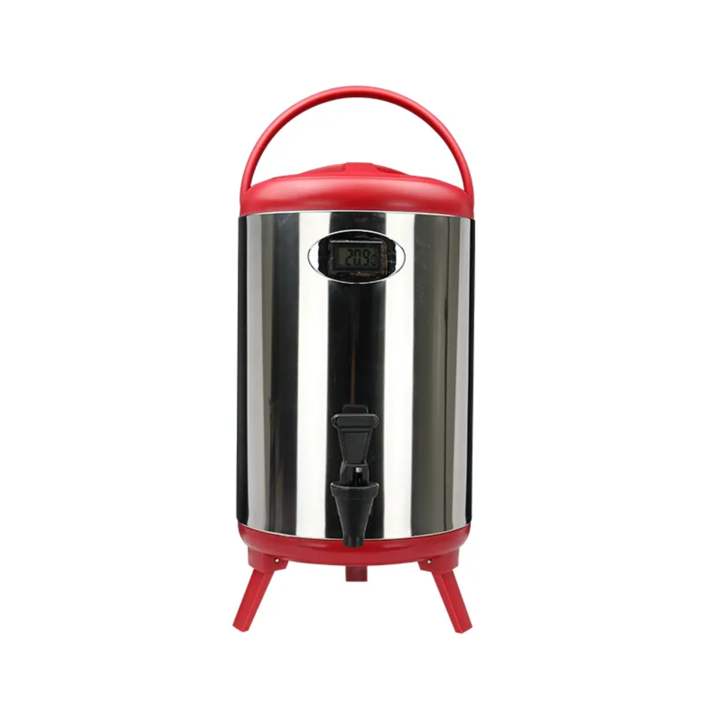 Milk Tea Insulated Barrel Stainless Steel 304 with Tap and Temperature Reminder Bubble Tea Equipment