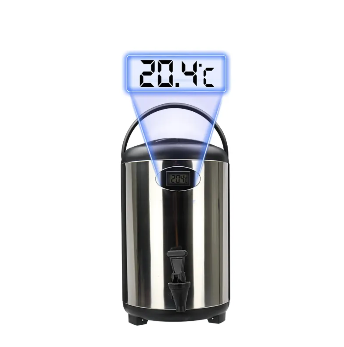 Milk Tea Insulated Barrel Stainless Steel 304 with Tap and Temperature Reminder Bubble Tea Equipment