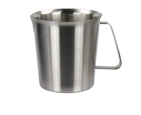 Barista Tools Latte Art Measuring Cup Large Capacity Stainless Steel Metal Milk Foam Coffee Pot Practical Measuring Cup