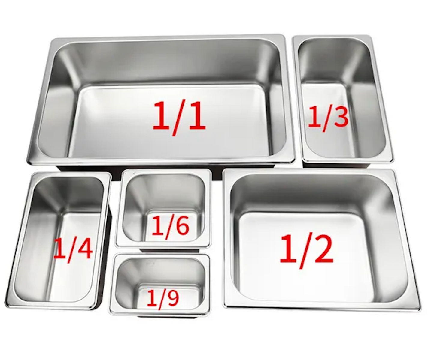 Wholesale Commercial Stainless Steel Gn Pan Gastronorm Container Food Pan Us Style for Buffet Restaurants Using