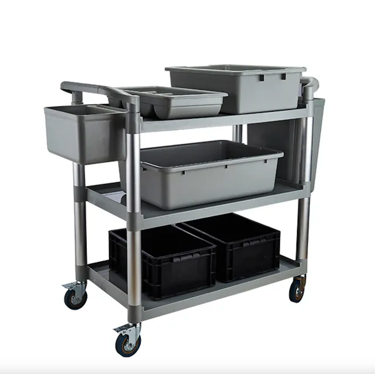 3-Tier Large Plastic Utility Cart / Food Truck / Service Trolley