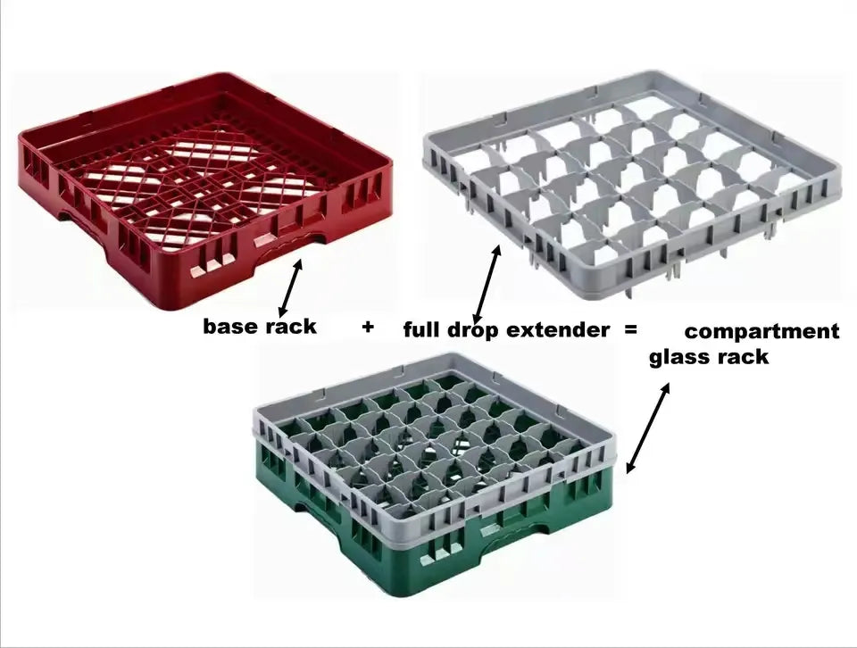 Hot Sale Polypropylene Stemware and Tumbler Glass Rack Polypropylene OptiClean All Purpose Plate and Wine Glass Drying Tray Rack