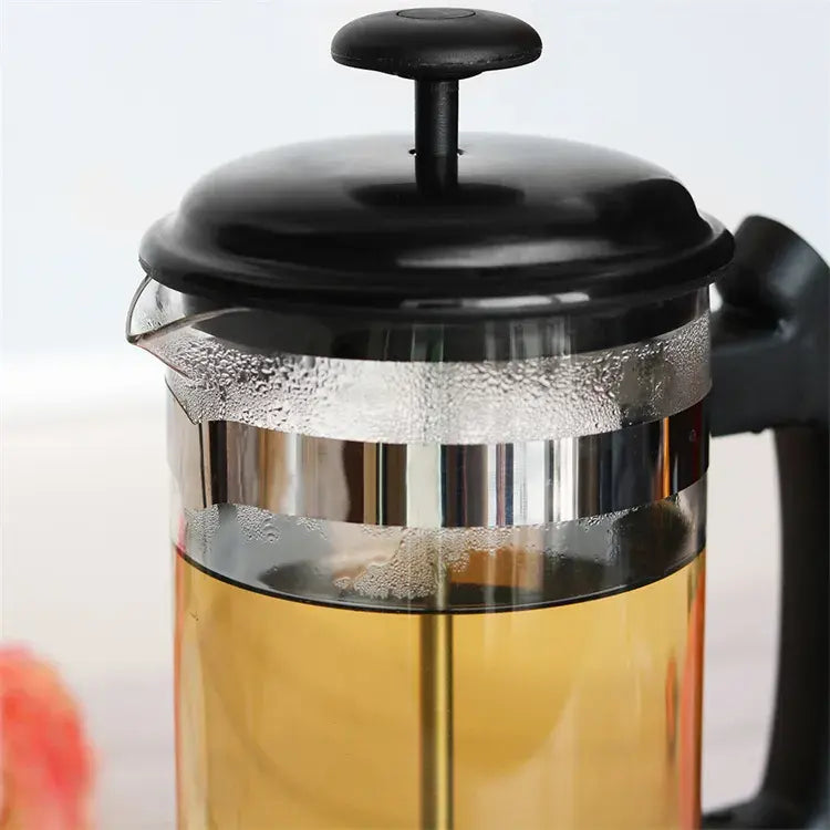 Kitchen Ounce French Press Espresso and Tea Maker Triple Filters Stainless Steel Plunger and Heat Resistant French press