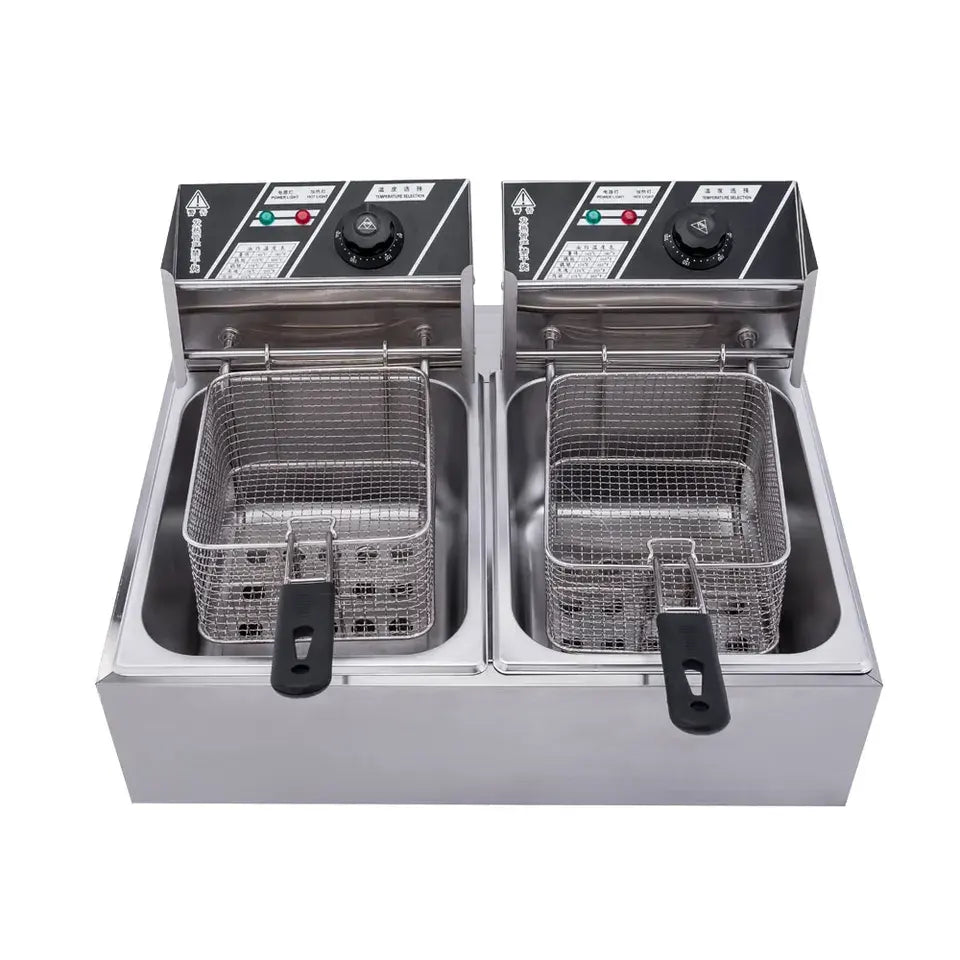 Commercial Machine Timer Temperature Control Induction Deep Fryer Silver Ordinary Set Marketing OEM Steel Key Electric Fryer