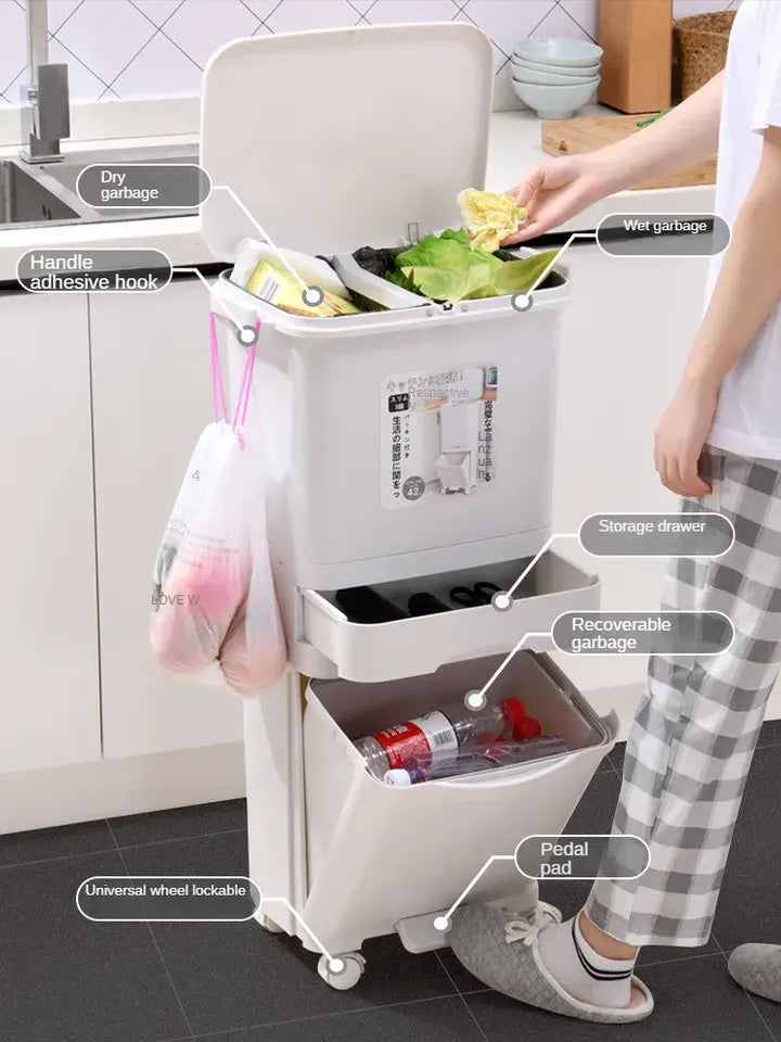 30L Big Intelligent Auto Sensor Dustbin Smart Trash Can Infrared Induction Garbage Waste Bin Bucket 8 Gallon Touchless Kitchen