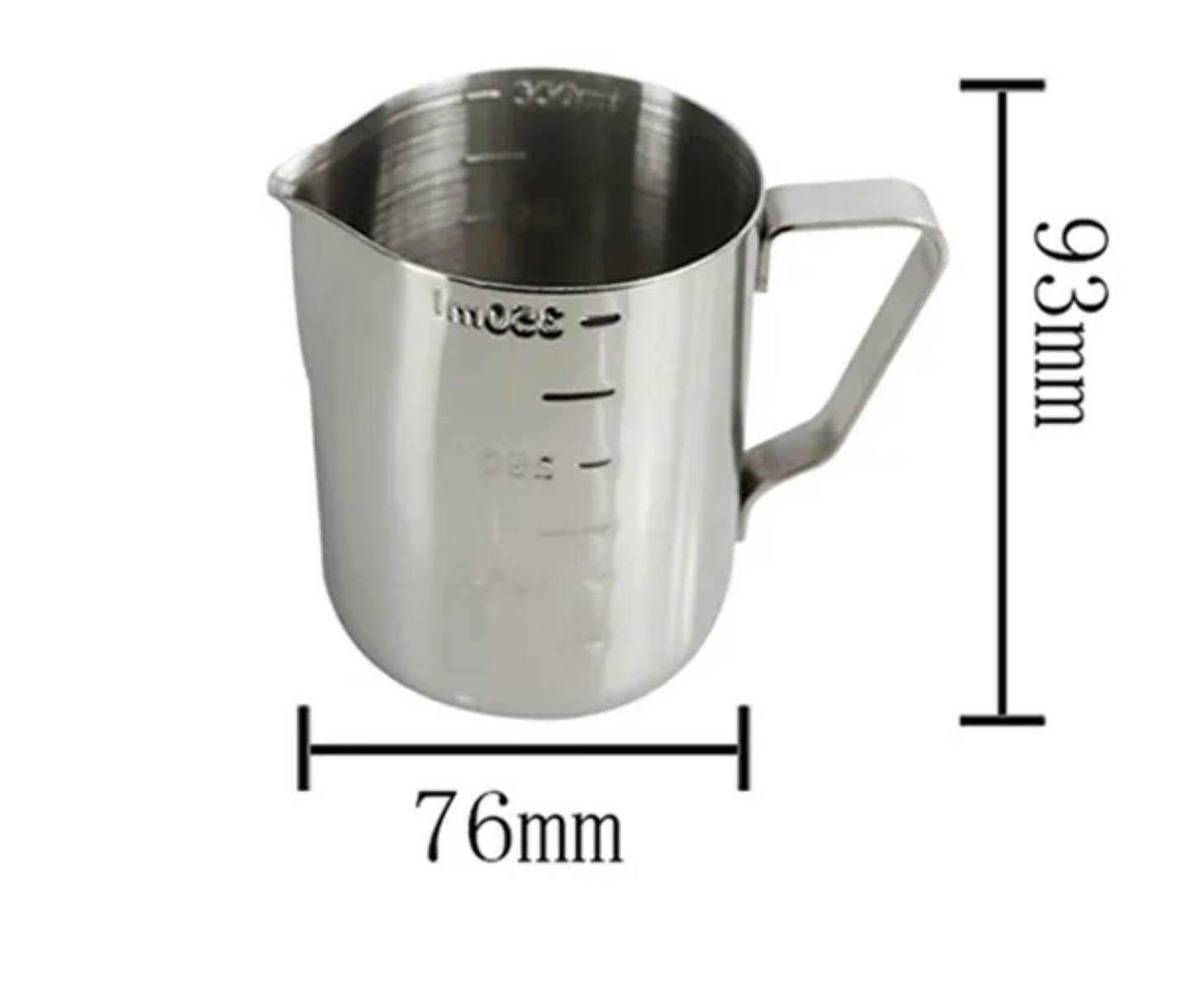 Barista Tools Latte Art Measuring Cup Large Capacity Stainless Steel Metal Milk Foam Coffee Pot Practical Measuring Cup