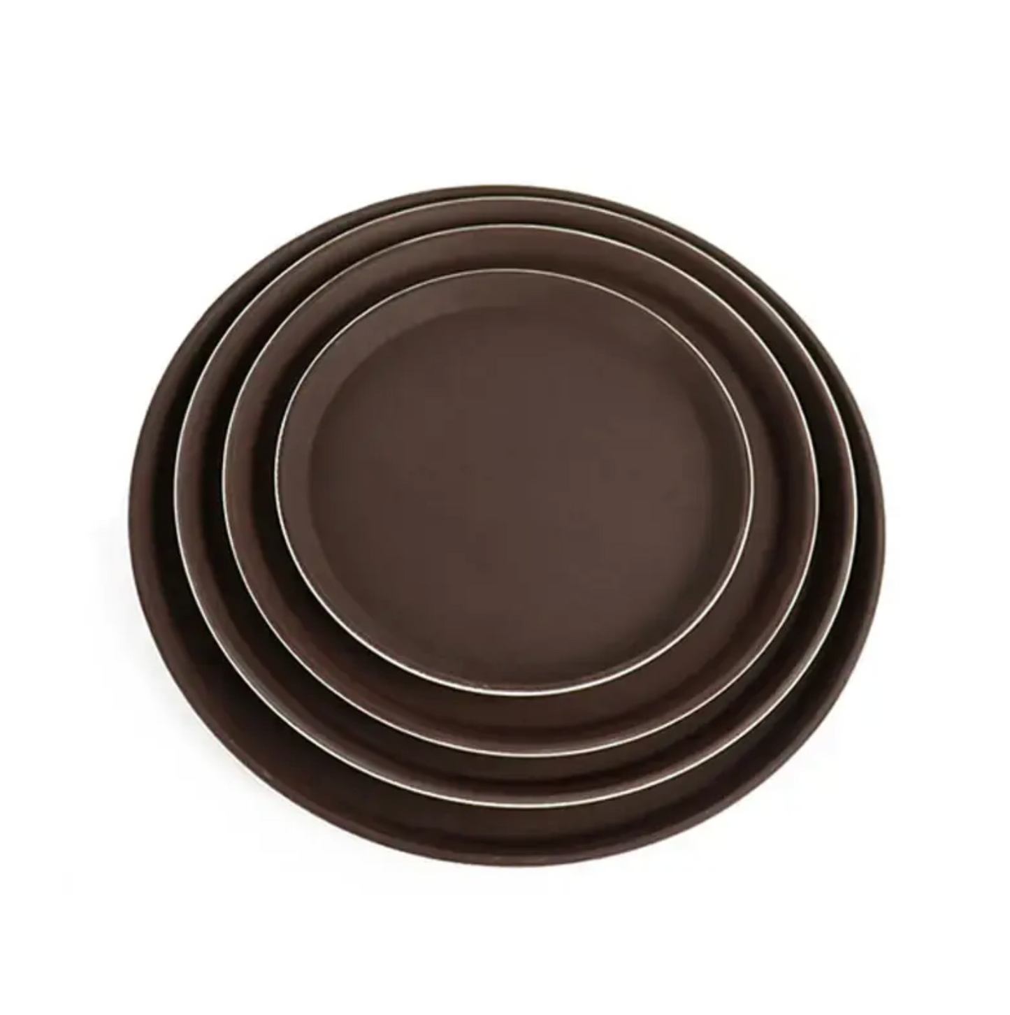 Good Quality Restaurant Round Rectangle Non Slip Plastic Fiberglass Cushion Anti-Closing-Scratch Food Serving Tray