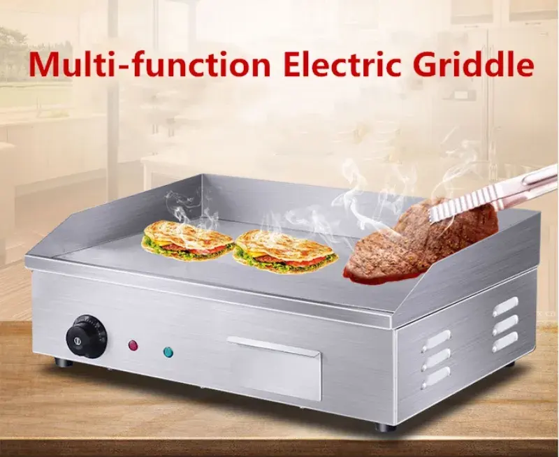 Commercial Catering Equipment BBQ Grill Griddle Counter Top Stainless Steel Table Top Barbecue Electric Griddle