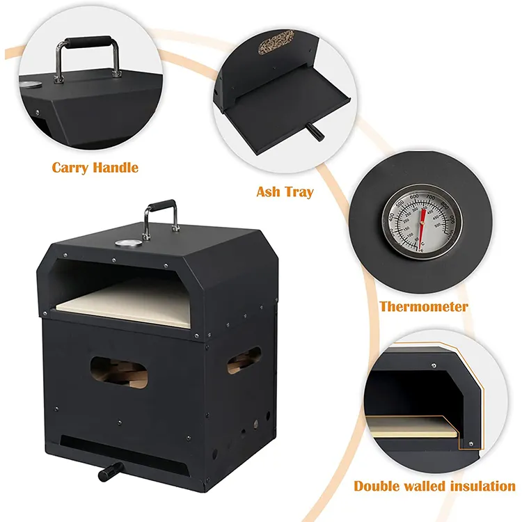 BBQ griller camping cooking outdoor pellet wood pizza oven for sale