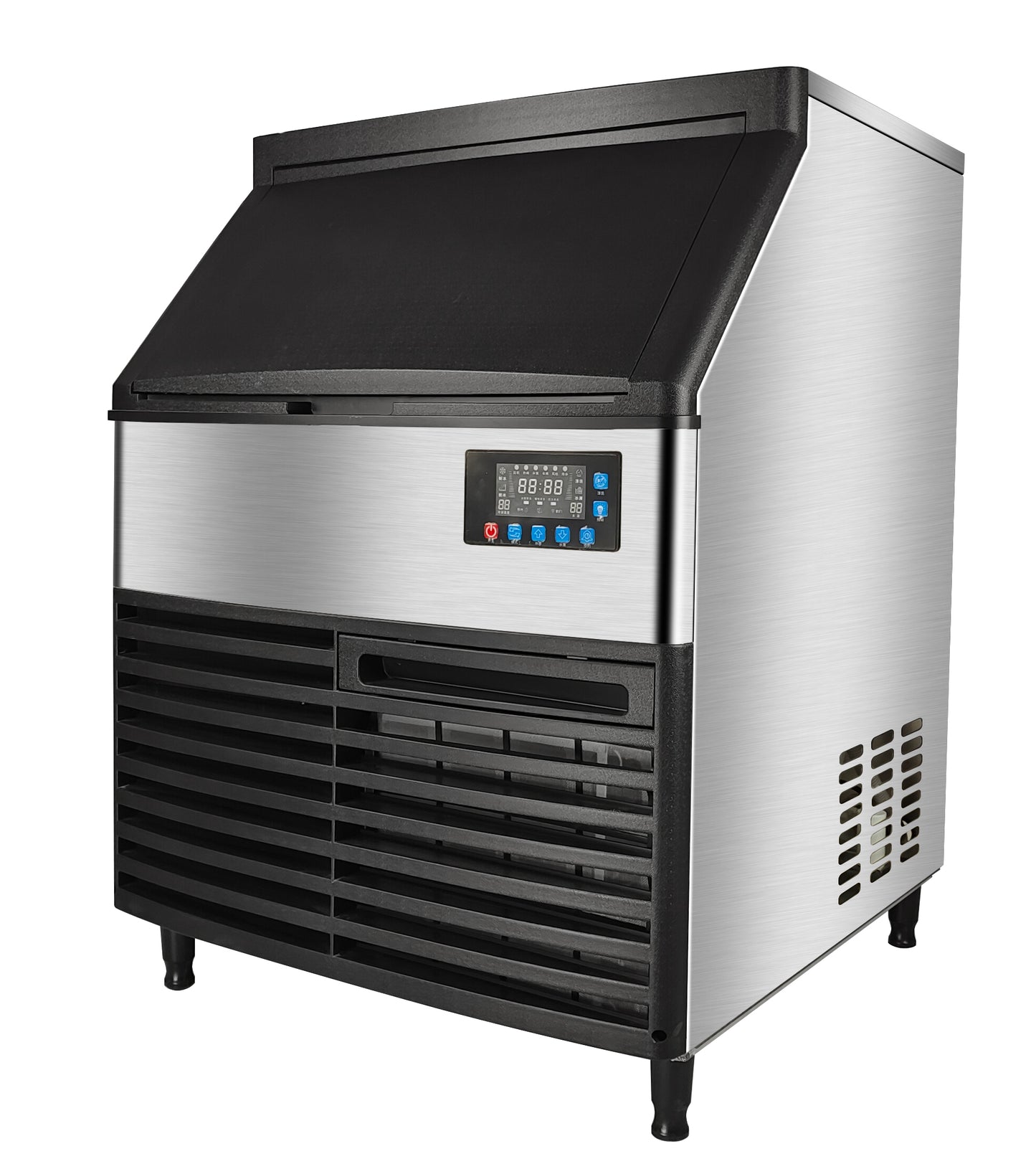 Commercial Ice Maker 430W Stainless Steel Ice Cube Maker Machine 120 lb Ice Making Machine